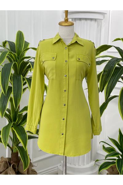 Tensel Tunik 6895-Yağ Yeşili