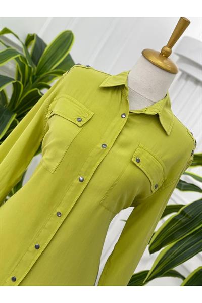 Tensel Tunik 6895-Yağ Yeşili