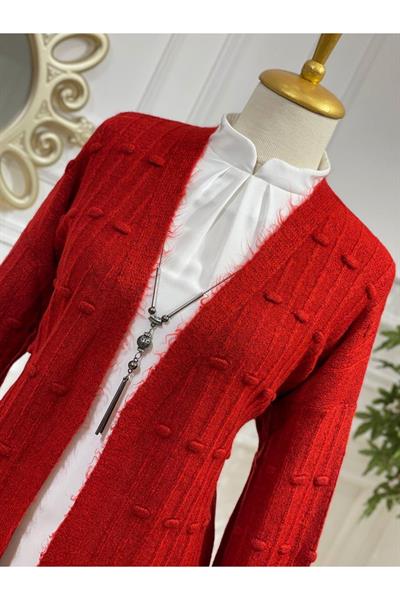 Tomurcuk Cepli Hırka 7014 Kırmızı