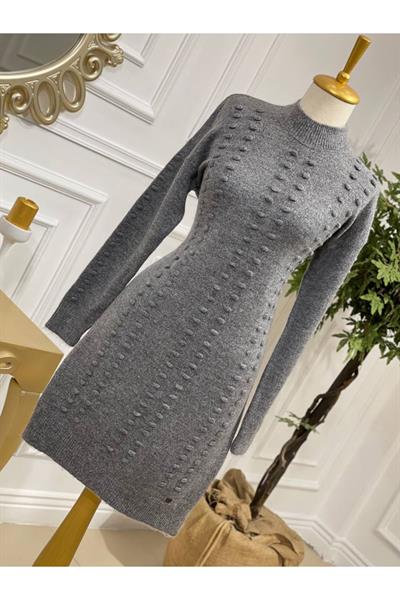 Tomurcuk Şerit Yumoş Tunik 7011 Füme