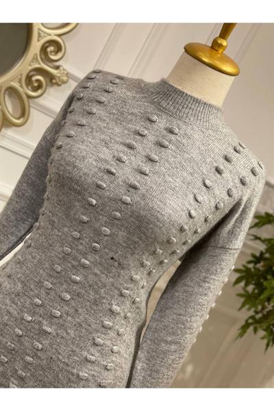 Tomurcuk Şerit Yumoş Tunik 7011 Gri