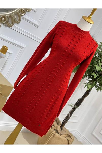 Tomurcuk Şerit Yumoş Tunik 7011 Kırmızı