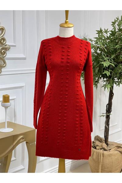 Tomurcuk Şerit Yumoş Tunik 7011 Kırmızı