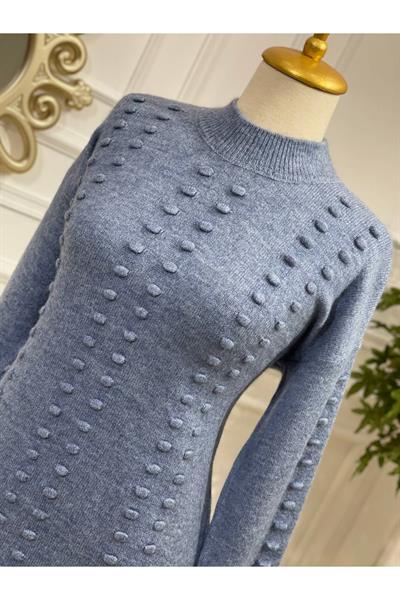 Tomurcuk Şerit Yumoş Tunik 7011 Mavi