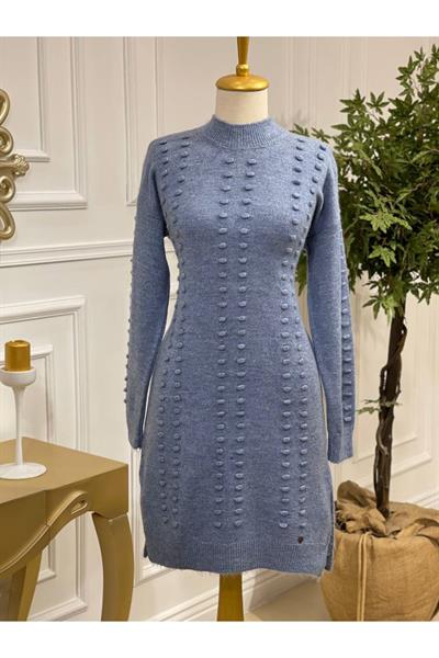 Tomurcuk Şerit Yumoş Tunik 7011 Mavi