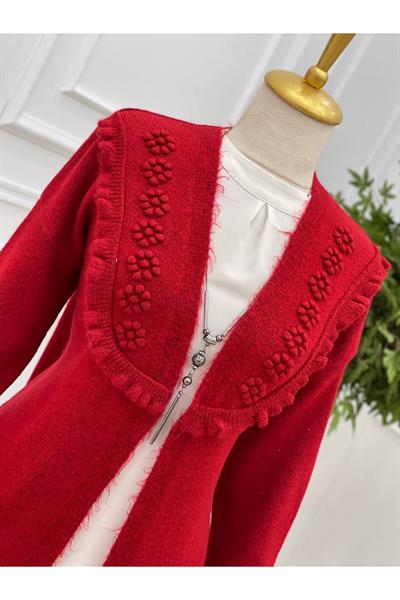 Tomurcuk Yumoş Hırka 7136 Bordo