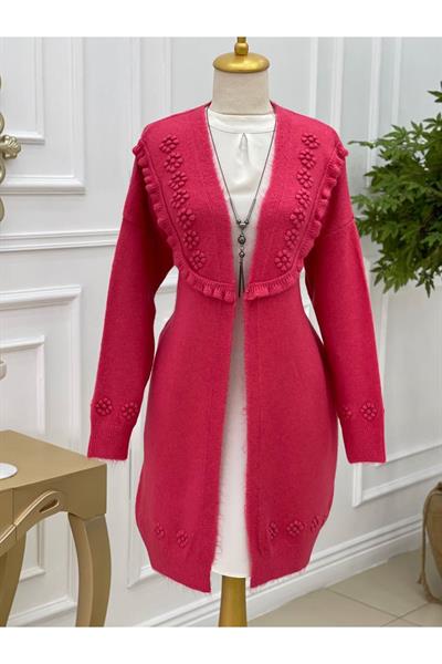 Tomurcuk Yumoş Hırka 7136 Fuşya