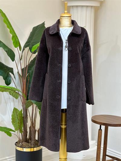 Torba Cep Bebe Yaka Angora Kaban 15220 T-25 Kahverengi
