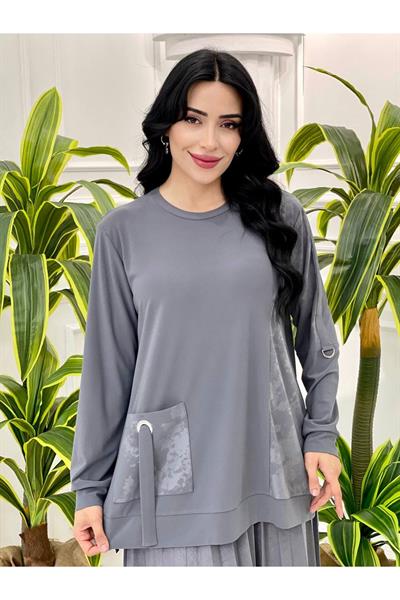 Torba Cep Etekli Takım 1186 Gri