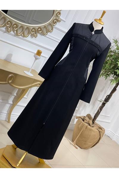 Torba Cep Kaşe Manto 584 Siyah