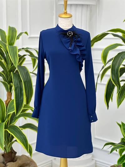 Tüy Broşlu Tunik 6374 T-24 Saks