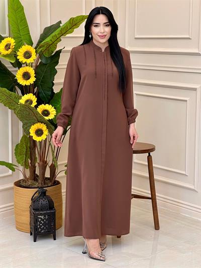 Üç Çimalı Battal Pardesü 8224 Kahverengi