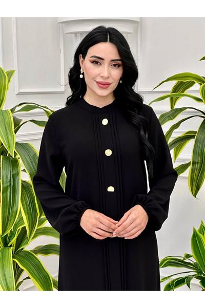 Üç Düğme Krek Elbise 5303 Siyah