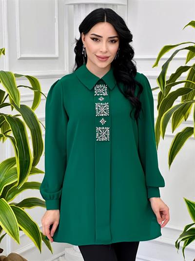 Üç Kare Taş Tunik 2002 T-24 Yeşil