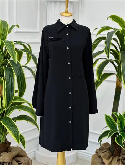 Üç Pile Düğmeli Tunik 881 T-24 Siyah