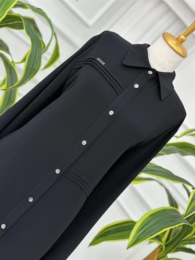 Üç Pile Düğmeli Tunik 881 T-24 Siyah
