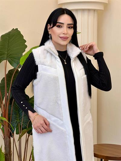 V Bantlı Yelek 485 T-25 Ekru