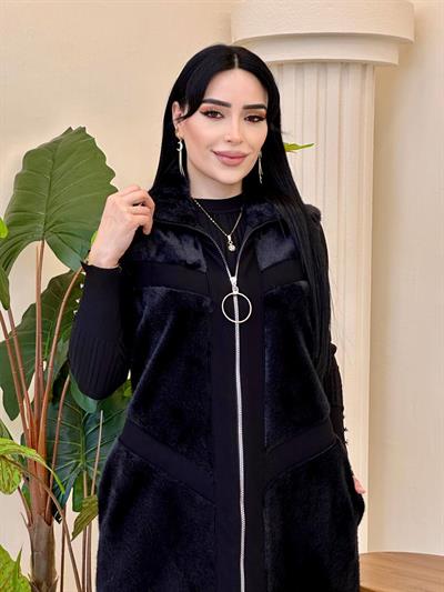 V Bantlı Yelek 485 T-25 Siyah