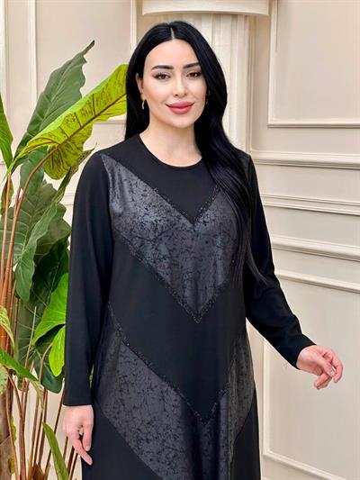 V Model Yumoş Anne Elbise 9013 t-24 Siyah