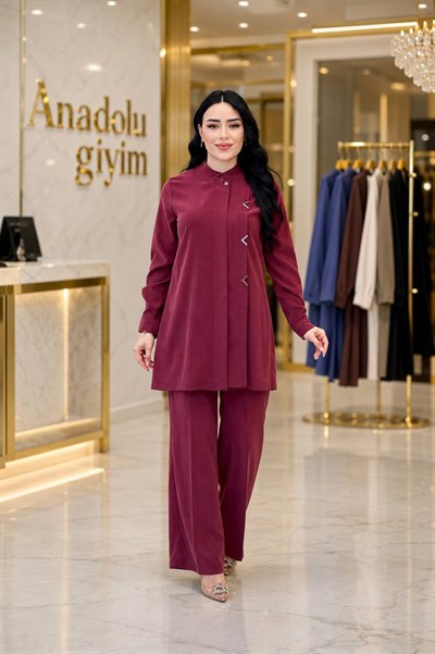 V Zımba Spor İkili Takım 2304 T-26 Bordo