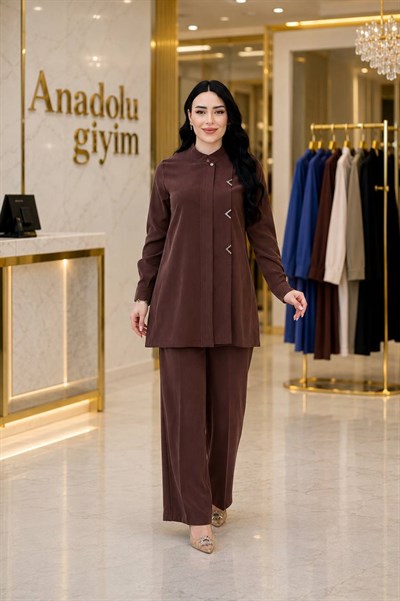 V Zımba Spor İkili Takım 2304 T-26 Kahverengi