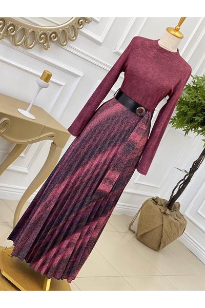 Varaklı Elbise 3194 Rose