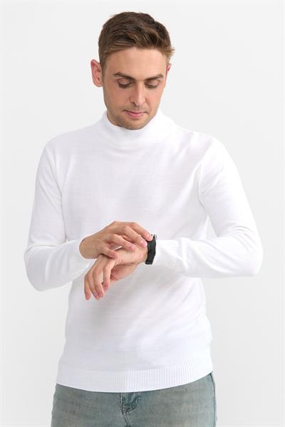 Violet Yarım Balıkçıl Kazak 505-Beyaz