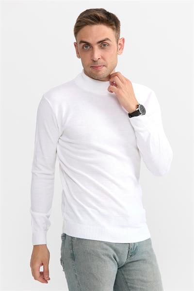 Violet Yarım Balıkçıl Kazak 505-Beyaz