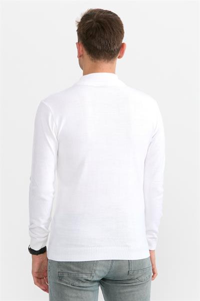 Violet Yarım Balıkçıl Kazak 505-Beyaz