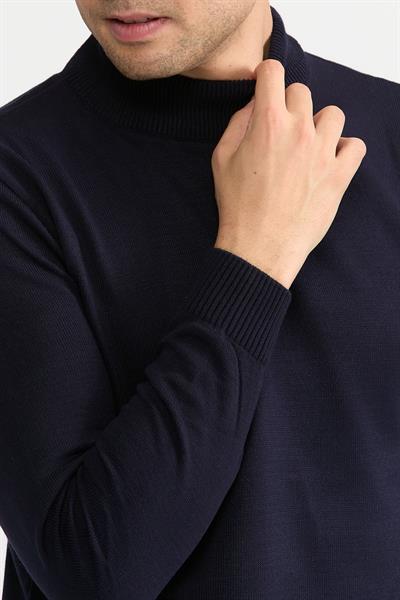 Violet Yarım Balıkçıl Kazak 505 Lacivert