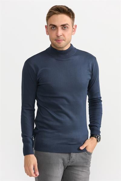 Violet Yarım Balıkçıl Kazak 505-Mavi