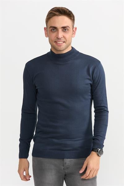 Violet Yarım Balıkçıl Kazak 505-Mavi