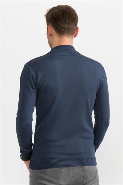 Violet Yarım Balıkçıl Kazak 505-Mavi