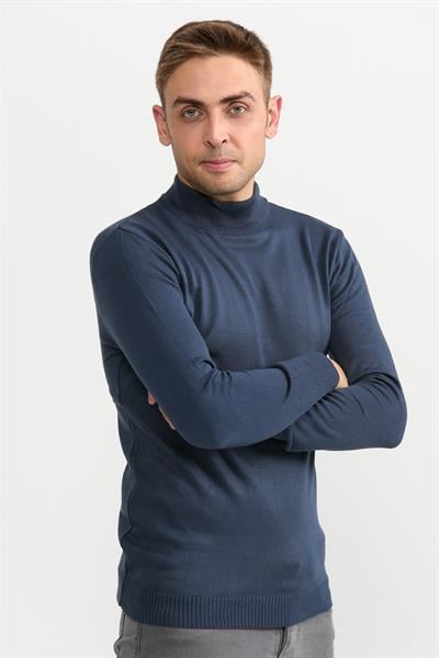 Violet Yarım Balıkçıl Kazak 505-Mavi