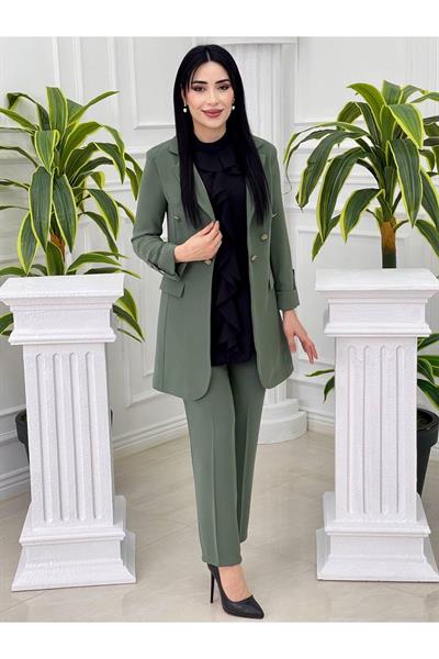 Volan Gömlek Ceketli Takım 7015 Haki