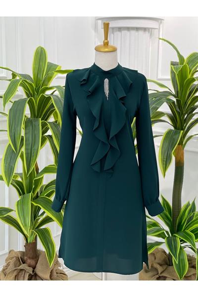 Volan Yaka Tunik 2014 Zümrüt Yeşil