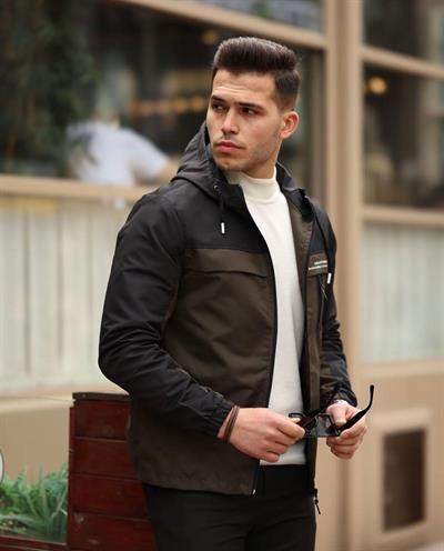 Yağmurluk Mont 123 siyah kahve