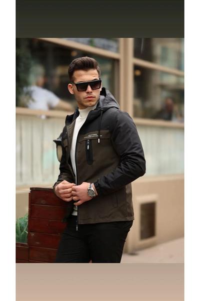 Yağmurluk Mont 123 Siyah Yeşil