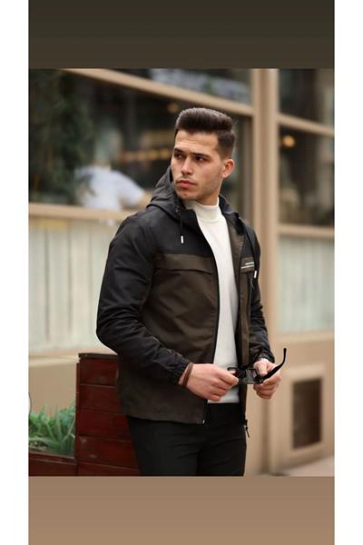 Yağmurluk Mont 123 Siyah Yeşil