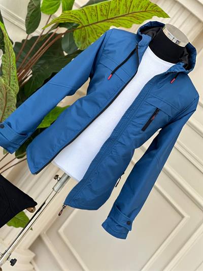 Yağmurluk Mont 8969 T24 Mavi