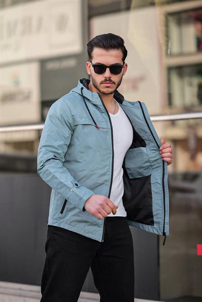 Yağmurluk Mont 8969 T24 su mavisi