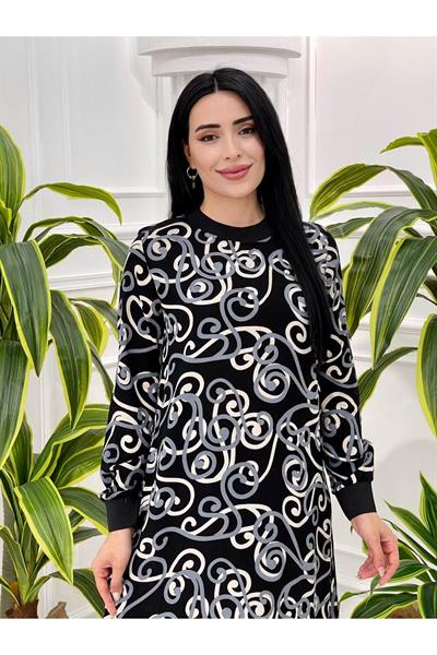 Yaka Kol Ribana Spor Elbise 180 Gri