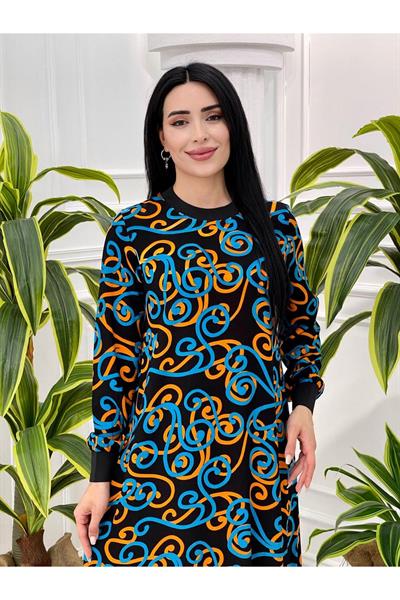 Yaka Kol Ribana Spor Elbise 180 Turuncu