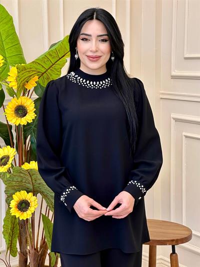 Yaka Kol Taş İşleme Takım 2954 t-25 Siyah