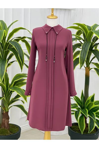 Yaka Zincir Tunik 622 Rose