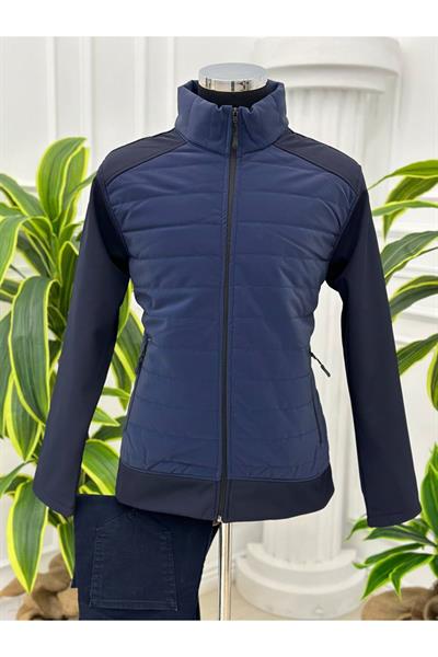 Yakalı Mont 81285 Lacivert