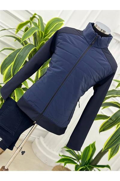 Yakalı Mont 81285 Lacivert