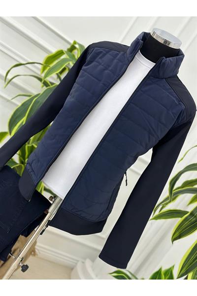 Yakalı Mont 81285 Lacivert