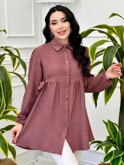 Yan Bağçıklı Tunik 5109 t-24 Rose