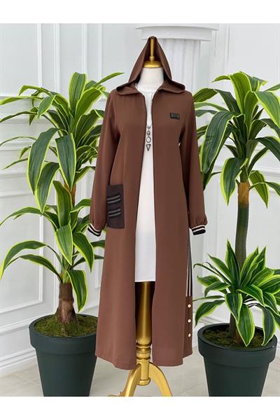 Yani Şeritli Kap 5001-Kahverengi